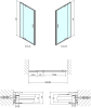 Polysan EASY LINE sprchové dveře otočné 760-900mm, čiré sklo EL1615