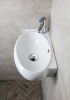 Sapho RIBERA keramické umývátko rohové 43x28, 5 cm, otvor pro baterii vlevo, bílá AR498