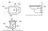 Kerasan WALDORF bidet závěsný 37x55cm, bílá 4125K1