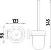 Nimco UNIX nerez Toaletní WC kartáč, skleněný UNM 13094WN-10