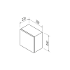 Sapho ESPACE skříňka 35x35x22cm, 1x dvířka, levá/pravá, bílá mat ESC830-3131