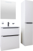 Mereo Mailo, koupelnová skříňka 81 cm, černé madlo, Multidecor, Bílá lesk perlička CN591SBBIEL