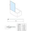 Polysan MODULAR SHOWER vanová zástěna 900x1500mm, čiré sklo BMS1-90