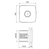 Cata X-MART 15 koupelnový ventilátor axiální, 25W, potrubí 150mm, nerez mat 01060000