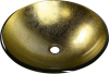 Sapho SHAY skleněné umyvadlo na desku Ø 42 cm, zlatá 2501-22