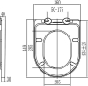 Mereo WC kombi vario odpad, kapotované, RIMLESS, 605x380x825mm, keramické, vč. nádržky a sedátka VSD91S2
