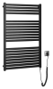 Aqualine TONDI-E elektrické otopné těleso rovné 600x970 mm, 400 W, černá mat DE466T