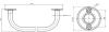 Aqualine WHITE LINE držák ručníků 80cm, bílá 8013
