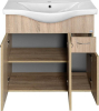 Aqualine KERAMIA FRESH umyvadlová skříňka 74, 5x74x34, 7cm, dub platin 50083