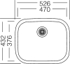 Nerezový dřez Sinks NEPTUN 526 M 0,6mm matný STSNEM5264326M