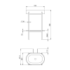 Sapho PUNO podstavec s umyvadlem 550x860x360mm, černá SKA570-2-01