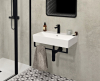 Aqualine HANG držák ručníků pod umyvadlo 665x98mm, černá mat HG665
