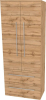 Mereo Bino, koupelnová skříňka vysoká 163 cm, dvojitá, Multidecor, Dub Wotan CN699DWOT