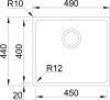Nerezový dřez Sinks BOX 490 RO 1,0mm RDBOK4904401RO