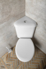 Aqualine CLIFTON rohové WC kombi, dvojtlačítko 3/6l, zadní/spodní odpad, bílá FS1PK