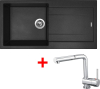 Granitový dřez Sinks AMANDA 990 NANO Nanoblack+MIX 3 P AM990N6MI3PCL