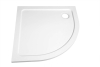 Aqualine TECMI sprchová vanička z litého mramoru, čtvrtkruh 80x80cm, R550, bílá PQ558