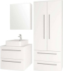 Mereo Bino, koupelnová skříňka vysoká 163 cm, dvojitá, Multidecor, Chromix bílý CN699CHB2