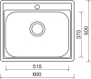 Nerezový dřez Sinks COMFORT 600 V+PRONTO CO600VPRCL
