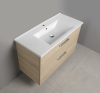 Aqualine VEGA umyvadlová skříňka 97x60x43, 8cm, 2x zásuvka, dub platin VG903
