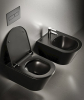 Sapho AVVA závěsná WC mísa, Rimless, 35, 5x53cm, černá mat 100314-110