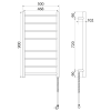 Sapho REDONDO elektrický sušák ručníků, kulatý, 500x900 mm, 75 W, nerez lesk ER220V