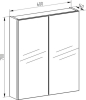 Mereo Aira, Mailo, Opto, Vigo, Ponte koupelnová galerka 60 cm, zrcadlová skříňka, dub Riviera CN716GR