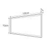 Sapho SORT zrcadlo s LED osvětlením 120x70cm, černá mat ST120