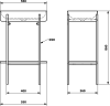 Sapho PUNO podstavec s umyvadlem 550x860x360mm, zlato mat SKA570-5-01