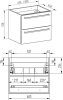 Mereo Bino, koupelnová skříňka 81 cm, Multidecor, White Loft Pine CN691SWLP1