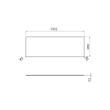 Sapho CIRASA deska Rockstone 141, 1x1, 2x47cm, bílá mat CRR141-0101