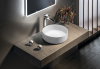 Isvea INFINITY ROUND keramické umyvadlo na desku, průměr 36cm, bílá mat 10NF65036-2L
