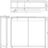 Aqualine KAWA STRIP galerka s LED osvětlením 90x70x22cm, bílá WGL90S