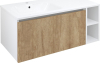 Sapho LOREA skříňka s umyvadlem 101x46x51, 5cm (80+20cm), levá, dub alabama/bílá mat LE080-2231-L-02