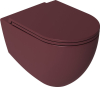Isvea INFINITY WC sedátko, SLIM, Soft Close, Easy Take, maroon red 40KF0543I-S