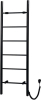 Sapho KARBO elektrický sušák ručníků, kulatý, 500x1600mm, 120 W, černá mat KB905