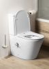 Sapho PACO CLEANWASH WC kombi, integrovaná baterie a bidet. sprška, spodní/zadní odpad, bílá PC1012RX