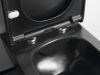AVVA závěsné WC Rimless s podomítkovou nádržkou a tlačítkem Schwab, černá mat 100314-110-SET5