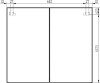 Mereo Aira, Ponte koupelnová galerka 80 cm, zrcadlová skříňka, dub Kronberg CN717GD
