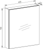 Mereo Koupelnová skříňka zrcadlová 60 cm, galerka, 1x dvířka levá, Multidecor, Beton tmavě šedý CN798G61BET2