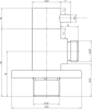 Sapho MINIMAL rohový ventil s rozetou, 1/2"x 3/8" pro teplou vodu, nerez mat MI058T