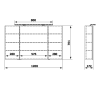 Sapho RIWA galerka s LED osvětlením, 3x dvířka, 121x70x17cm, bílá lesk RIW120-0030