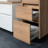 Mereo Opto koupelnová skříňka vysoká 125 cm, levé otevírání, Multidecor, Chromix stříbrný CN995LACST