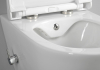 Závěsné WC AVVA CLEANWASH , integr. baterie a bidet. sprška s podomítkovou nádržkou a tlačítkem Schwab, bílá 100315-SET5