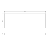 Sapho AVICE deska pod umyvadlo 100x39cm, tl.5cm, cement AV1107