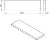 Sapho AVICE deska pod umyvadlo 120x36cm, tl.5cm, dub starobílý AV1265