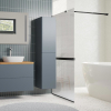 Mereo Sprchová stěna WALK IN, Novea, 70 x 200 cm, Black ALU, sklo Line CK10600HBL
