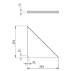 Sapho ABELINE rohová police rockstone 250x250mm, concrete AE250-4033