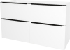 Mereo Mailo, koupelnová skříňka 121 cm, černé madlo, Multidecor, Arktická bílá CN593SBBIAA