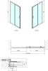 Polysan EASY LINE sprchové dveře 1300mm, čiré sklo EL1315